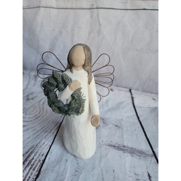 Vintage Willow Tree Angel Of Winter Demdaco 2001 Susan Lordi Wreath - Picture 4 of 8
